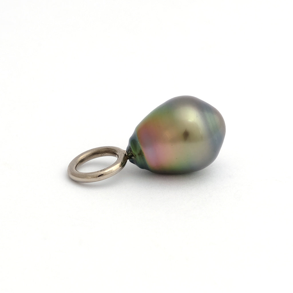 Labradorit Anhänger Trommelstein Ca 25 X 15 Mm Edelstahl Öse