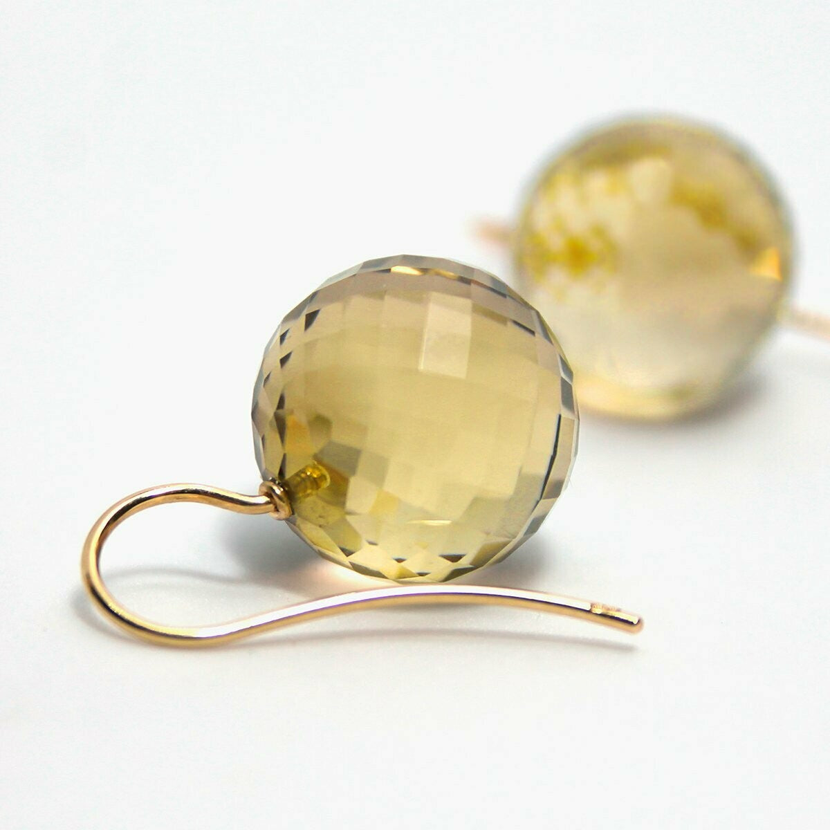 Ohrschmuck 'bubbles' Citrin honig